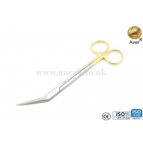 Stainless Steel Scissors Tungsten Carbide Tip, Locklin 16.5 CM Fig. 1. Straight 